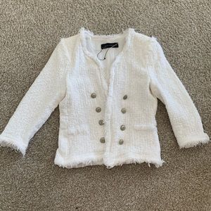 Zara Women’s White Fringe Jacket